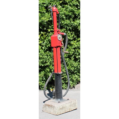 8040 - Petroliana - a vintage Avery Hardoll Ltd hand cranked petrol pump, Model CH1 Consumer Pump, painted ... 
