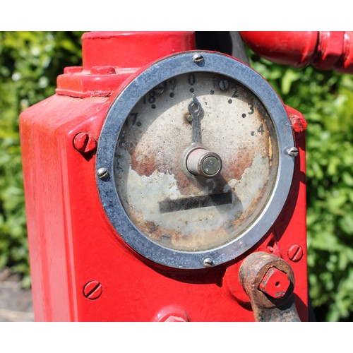 8040 - Petroliana - a vintage Avery Hardoll Ltd hand cranked petrol pump, Model CH1 Consumer Pump, painted ... 