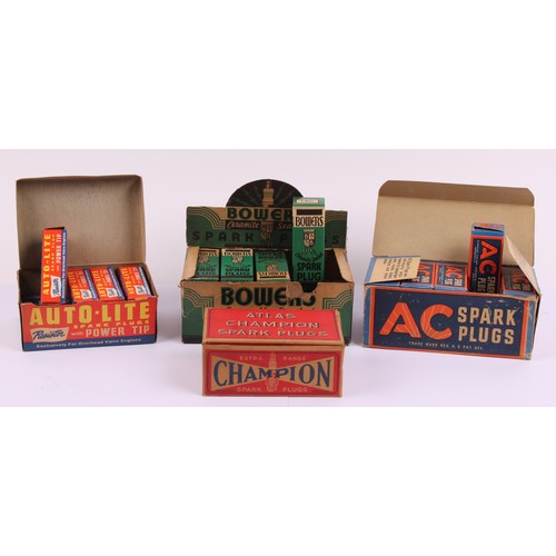 8027 - Automobilia - a box of vintage AC SPARK PLUGS, containing ten individually packaged plugs, AC Spark ... 
