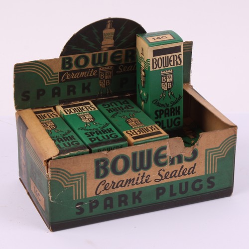 8027 - Automobilia - a box of vintage AC SPARK PLUGS, containing ten individually packaged plugs, AC Spark ... 