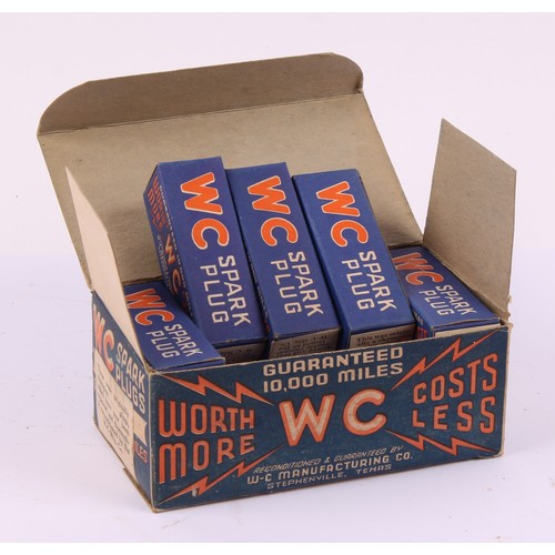 8030 - Automobilia - five boxes of WC SPARK PLUGS, each containing ten individually packaged plugs, W-C Man... 