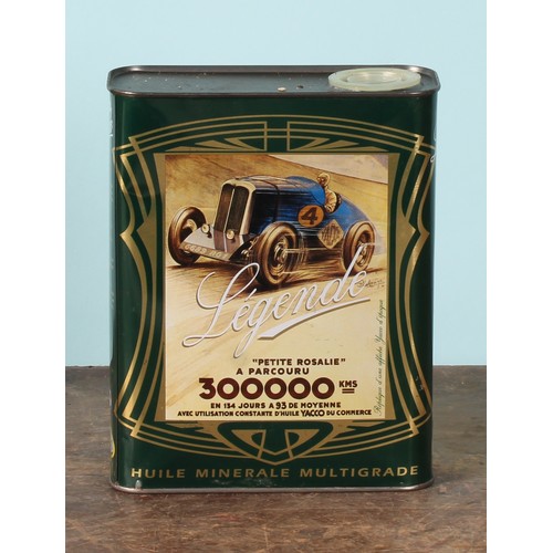 8003 - A 1970's ten litre can, FINNIGAN'S WAXOYL, illustrated with a car and instructions, 38cm high; a pet... 