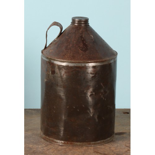 8003 - A 1970's ten litre can, FINNIGAN'S WAXOYL, illustrated with a car and instructions, 38cm high; a pet... 