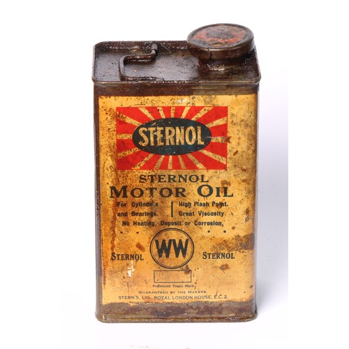 Petroliana - a vintage rectangular oil can, STERNOL MOTOR OIL, sealed ...