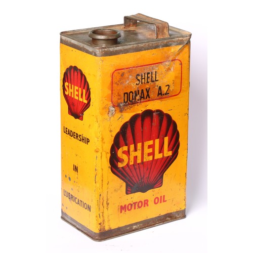 Petroliana - a vintage rectangular oil can, SHELL MOTOR OIL, SHELL ...