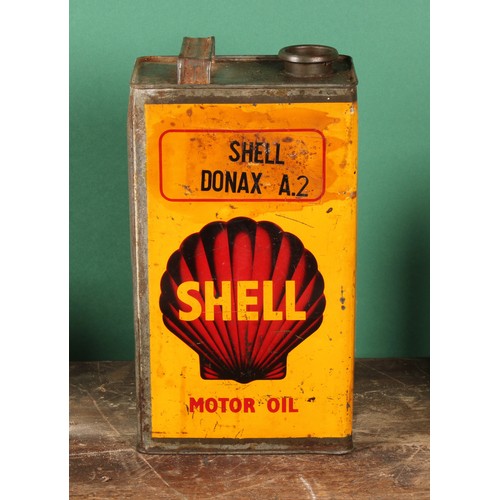 Petroliana - a vintage rectangular oil can, SHELL MOTOR OIL, SHELL ...