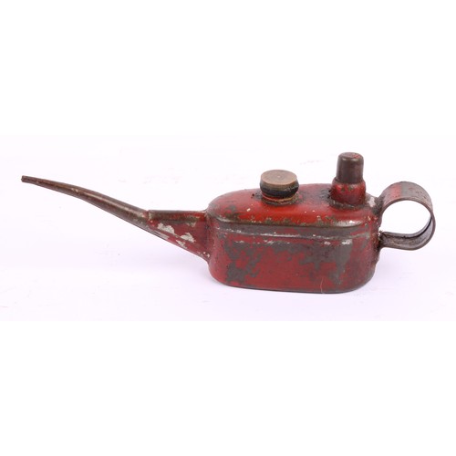 8011 - A graduated pair of vintage Braimes of Leeds force feed oil cans, two pint and one pint; another gra... 