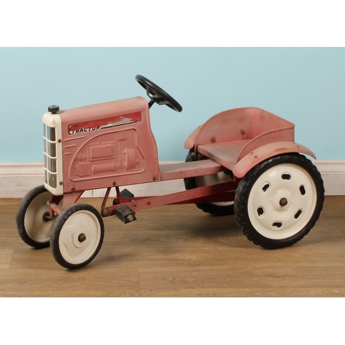 8054 - A mid 20th century Mobo pedal scooter, 78cm long; a Triang pedal car, as a vintage fire engine, Duke... 