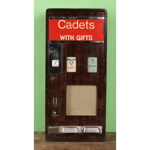 8060 - A vintage cigarette vending machine, Cadets WITH GIFTS, by Brecknell, Dolman & Rogers Ltd, Bristol, ... 