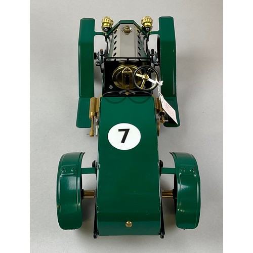 6024A - A Mamod live steam Le Mans Racer LM1R, green livery, number 7 decals, limited edition no.270, comple... 