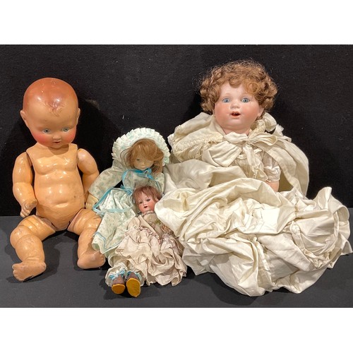6041A - Dolls - An early 20th century German bisque headed doll by Armand Marseille, the back of the head ma... 