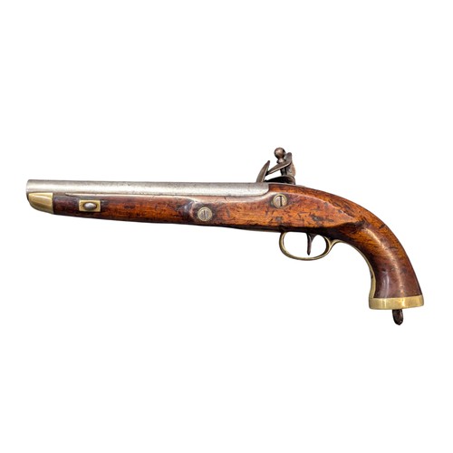 5000 - Early 19th century commercial export flintlock pistol, of British Light Dragoon/Light Cavalry type, ... 