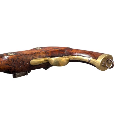 5000 - Early 19th century commercial export flintlock pistol, of British Light Dragoon/Light Cavalry type, ... 