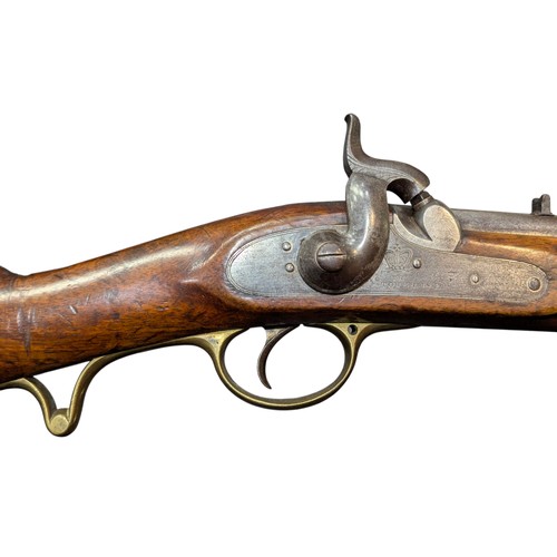 5007 - Victorian British 1844 Pattern Yeomanry Cavalry Percussion Carbine, .65-.66 cal, percussion cap mech... 