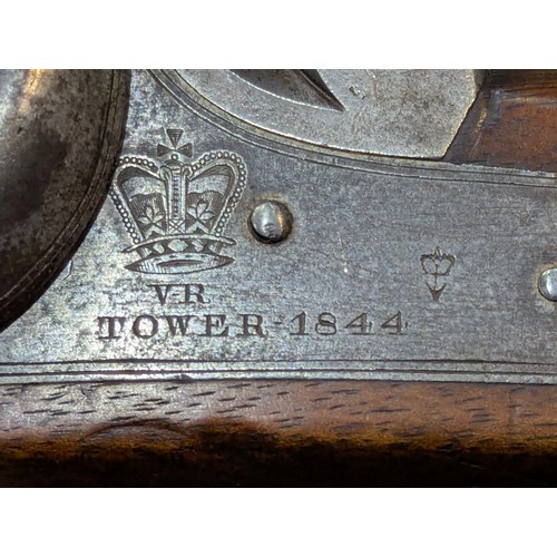5007 - Victorian British 1844 Pattern Yeomanry Cavalry Percussion Carbine, .65-.66 cal, percussion cap mech... 