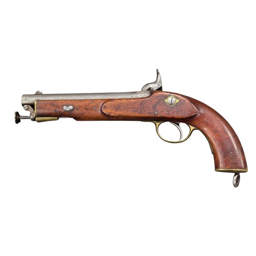 5008 - Victorian East India Government Cavalry Service Percussion Pistol, c.1867, percussion cap mechanism,... 