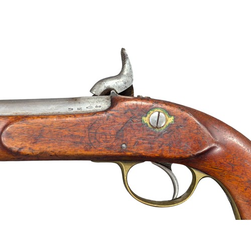 5008 - Victorian East India Government Cavalry Service Percussion Pistol, c.1867, percussion cap mechanism,... 