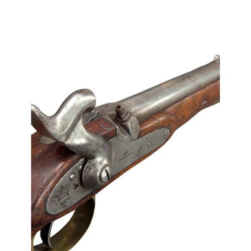 5008 - Victorian East India Government Cavalry Service Percussion Pistol, c.1867, percussion cap mechanism,... 