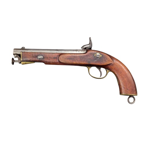 5009 - Victorian East India Government Cavalry Service Percussion Pistol, c.1867, percussion cap mechanism,... 