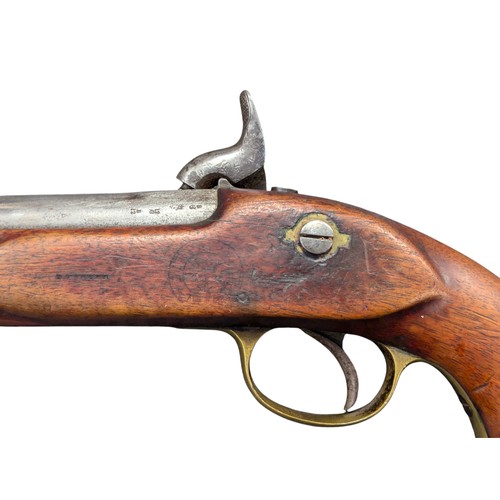 5009 - Victorian East India Government Cavalry Service Percussion Pistol, c.1867, percussion cap mechanism,... 