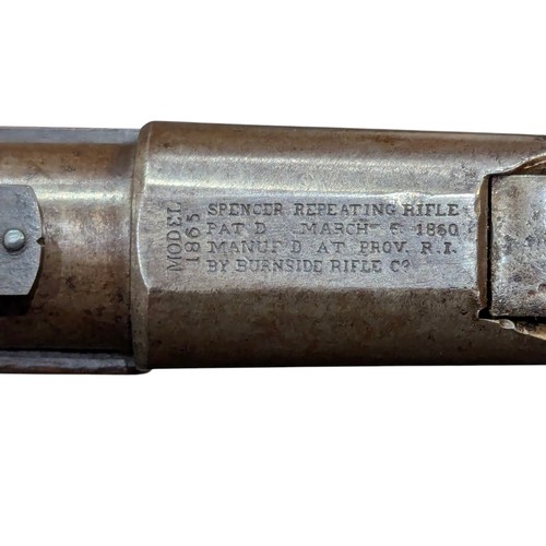 5033 - Late US Civil War/ Reconstruction Period M1865 Spencer Breech Loading Lever Action Carbine, .56-50R ... 