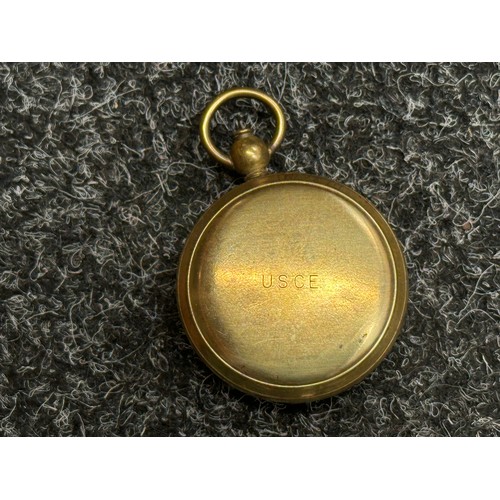 WW1 US Army Corps of Engineers Brass Compass by Taylor. Case marked ...