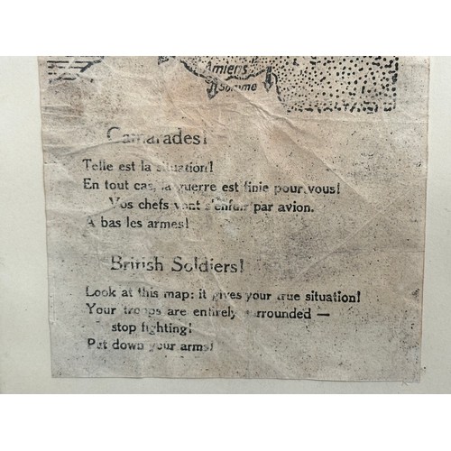 WW2 Third Reich Dunkirk Evacuation Surrender Leaflet. In frame with ...