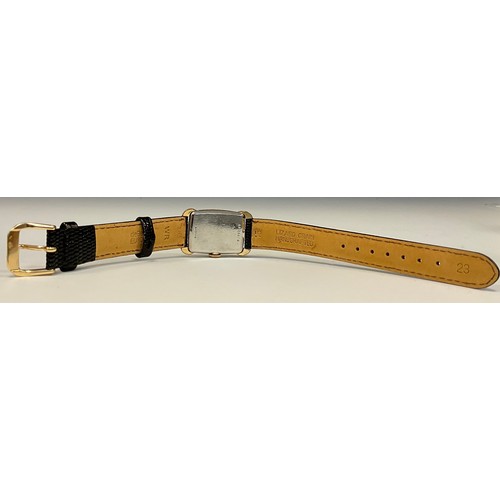 1035 - Bulova - a 1950s Senator 10k rolled gold and stainless steel rectangular wristwatch, case no.62986**... 