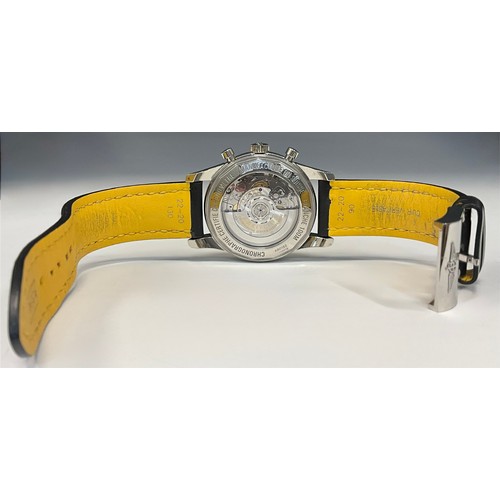 1049 - Breitling - a Transocean Chronograph automatic wristwatch, ref AB0152, silver dial, three graphite g... 