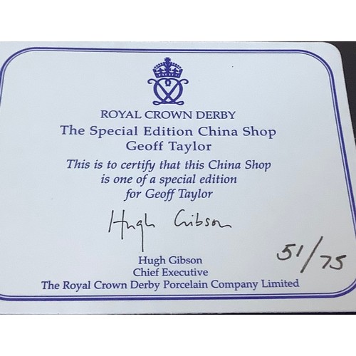 3017 - A Royal Crown Derby miniature model building, The Special Edition China Shop, exclusively for Geoff ... 