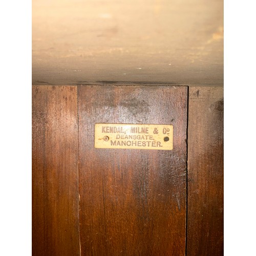 7 - A late Victorian Aesthetic Movement walnut open bookcase, by Kendal, Milne & Co., Deansgate, Manches... 