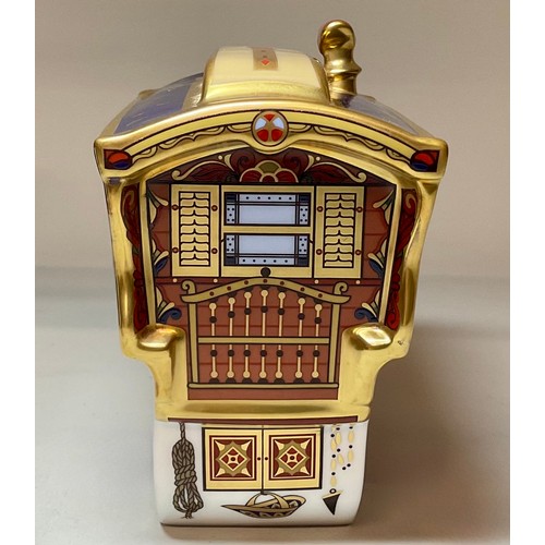 3023 - A Royal Crown Derby paperweight, The Ledge Wagon Gypsy Caravan, designed by John Ablitt, exclusively... 
