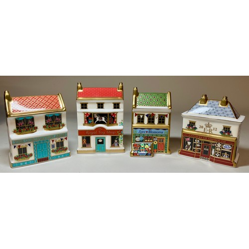 3013 - A Royal Crown Derby miniature model building, Wedding Florist Shop - 'Love Blossoms', exclusive to G... 
