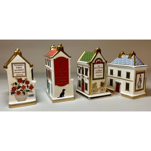 3013 - A Royal Crown Derby miniature model building, Wedding Florist Shop - 'Love Blossoms', exclusive to G... 