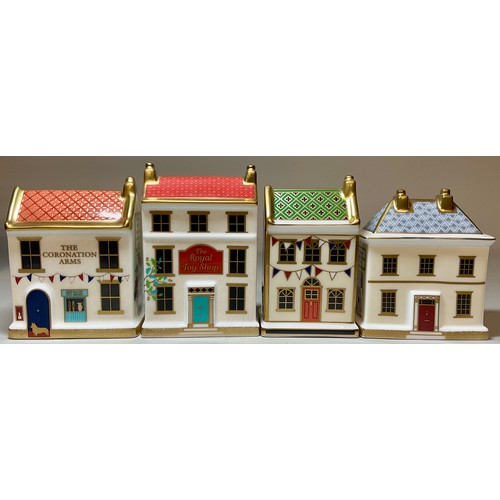 3013 - A Royal Crown Derby miniature model building, Wedding Florist Shop - 'Love Blossoms', exclusive to G... 