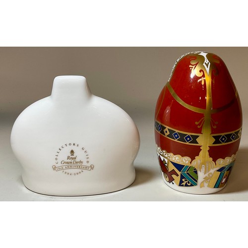 3010 - A Royal Crown Derby paperweight, Crown Namestand, in red,  Collectors Guild exclusive for 10 years c... 
