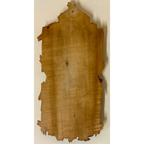 3003 - A Black Forest novelty wall hanging letter rack, carved with two St Bernard dogs, 30cm long, c.1900