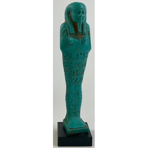 3014 - A British Museum facsimile of an ancient Egyptian shabti, marked BM, 20cm high