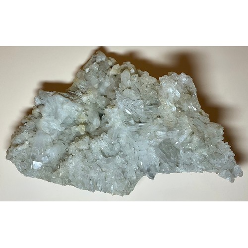 5032 - A cluster of Arkansas Quartz crystals, fine points of various sizes, on matrix, from Hot Springs reg... 