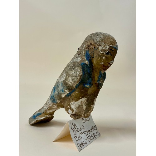 5049 - Antiquities & Egyptology - a 26th Dynasty (c.664-525 B.C) polychrome painted wooden funerary figure ... 