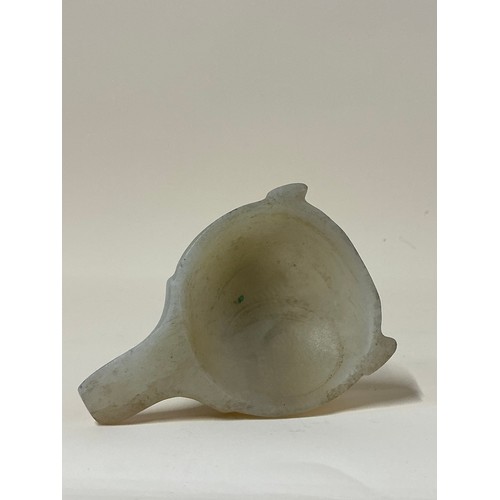 5059 - Antiquities & Egyptology - a 19th Dynasty type creamy alabaster shallow ointment vessel or bowl, sty... 