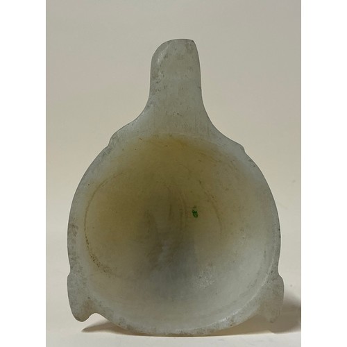 5059 - Antiquities & Egyptology - a 19th Dynasty type creamy alabaster shallow ointment vessel or bowl, sty... 