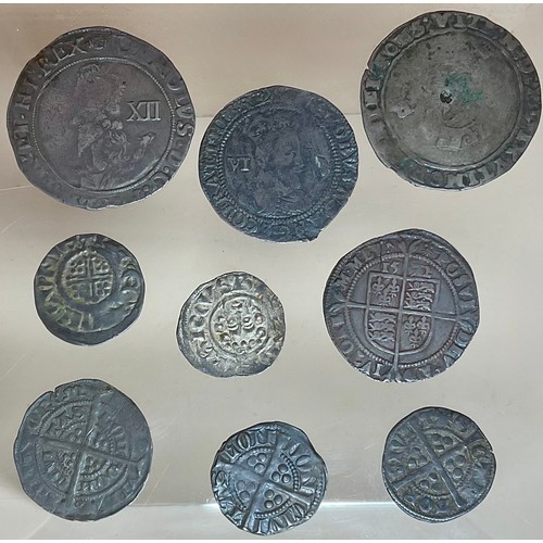 5024 - A James I (1603-1625), First coinage, Sixpence, 1603; Edward I (1272-1307), penny, class 1a, London,... 