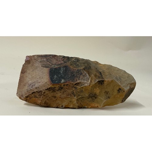 5035 - A collection of Neolithic pressure flaked and knapped flint hand tools and weapons including a leaf ... 