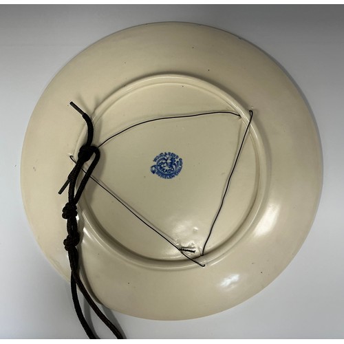 2 - A Wood & Sons Burslem Mikado pattern charger, designed by Frederick Rhead, 37cm diam, printed mark