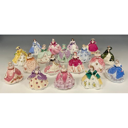38 - A collection of Coalport ladies, from the Fairest Flowers series, including, Jasmine, Hyacinth, Pans... 