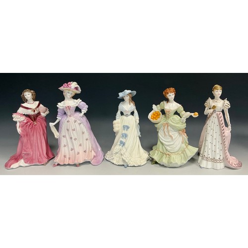 50 - Coalport Figures, from the Femme Fatale series - Mrs Fitzherbert, number 842/12500;  Emma Hamilton, ... 