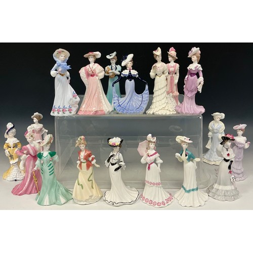 54 - A collection of Coalport Ladies - including Lady Rose, Sarah, Frances, Lilian, Eliza, etc, each appr... 