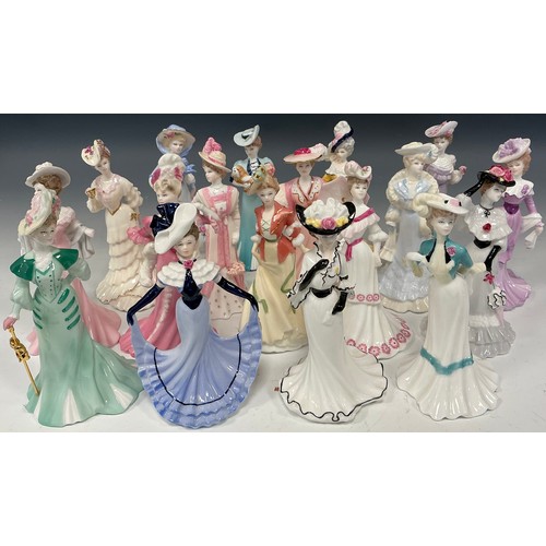 54 - A collection of Coalport Ladies - including Lady Rose, Sarah, Frances, Lilian, Eliza, etc, each appr... 