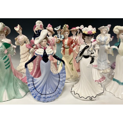54 - A collection of Coalport Ladies - including Lady Rose, Sarah, Frances, Lilian, Eliza, etc, each appr... 